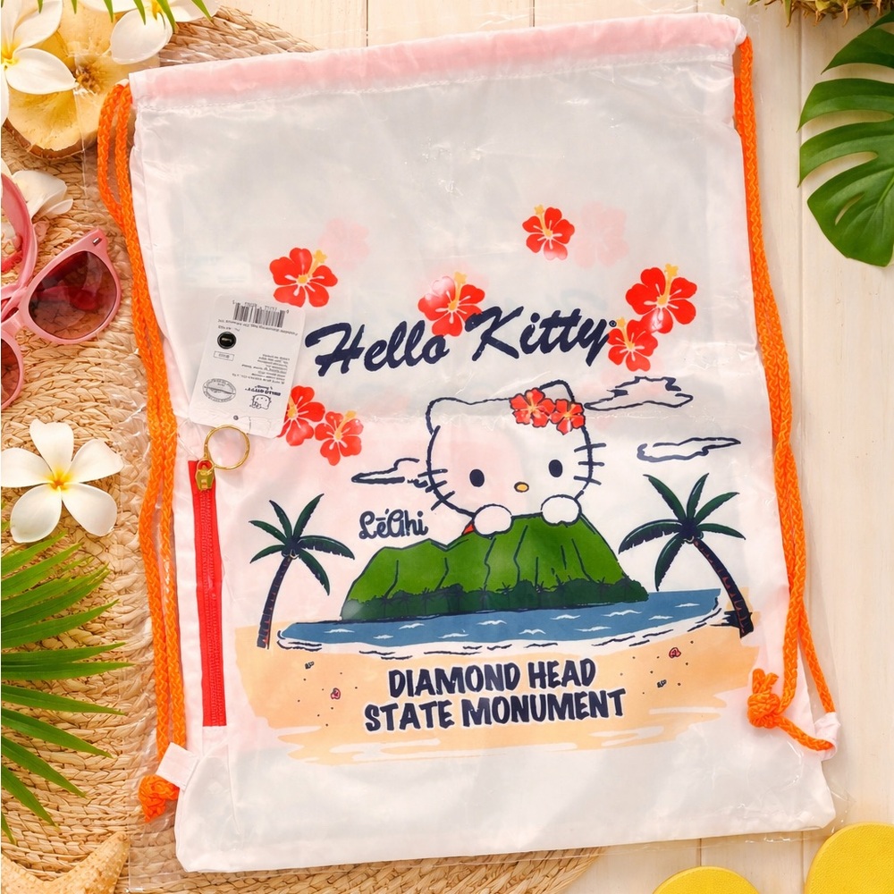 Hello Kitty Drawstring Bag From Diamond Head State Monument, Hawaii *NWT*